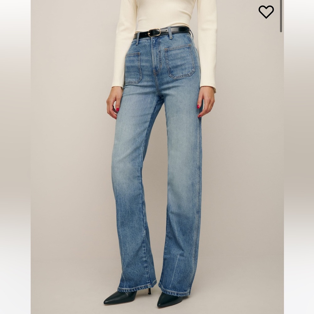 Reformation Alyssa High Rise Wide Leg Long Jeans, NWT, size 24
